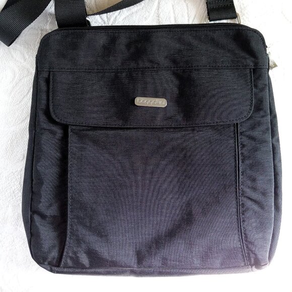 Baggallini Slim Crossbody Organizer Bag - Black - Picture 1 of 4